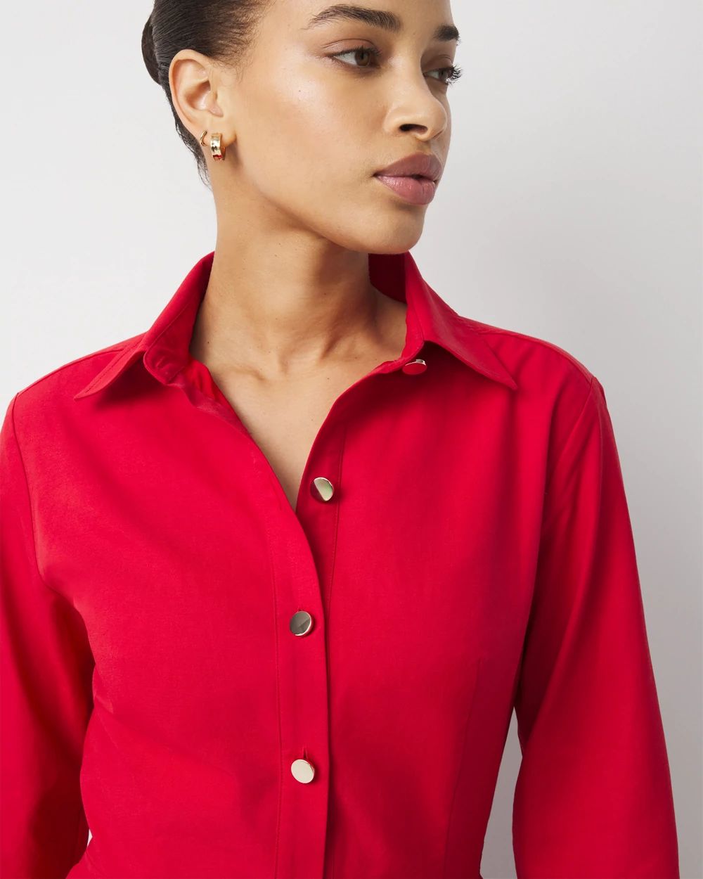 Twill Shirt Dress | White House Black Market